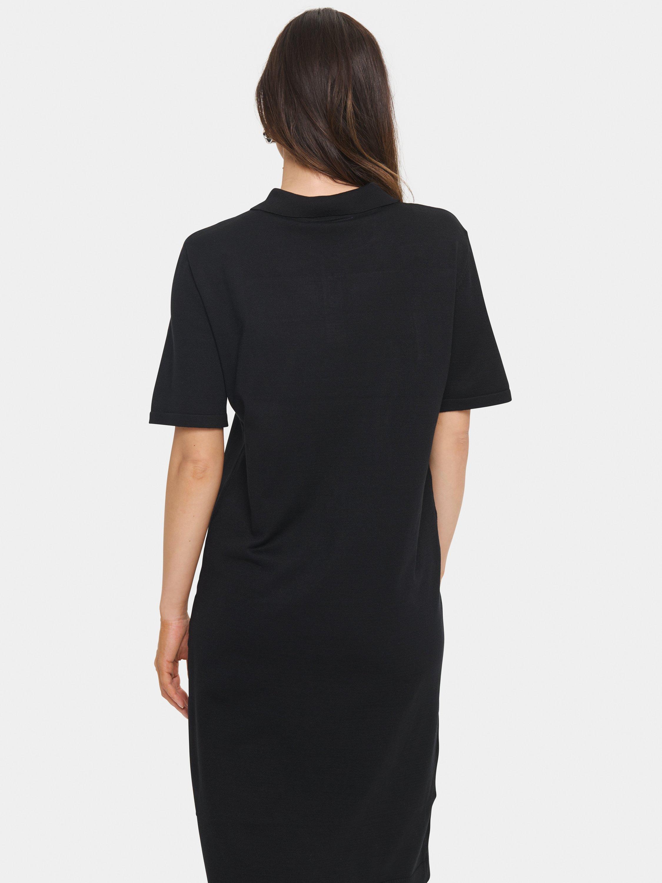 Product image 2 of 6, which shows Saint Tropez Mila Short Sleeve Collar Midi Dress, Black, XS