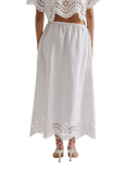 Malina Chara Broderie Anglaise Maxi Skirt, White