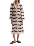 Malina Isobel Chevron Stripe Knit Dress, Brown/White