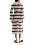 Malina Isobel Chevron Stripe Knit Dress, Brown/White