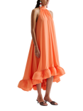 Malina Sabrina Ruffle Hem Midi Dress