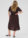 KAFFE Curve KCbella Floral Fit And Flare V-Neck Midi Dress