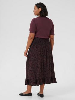 KAFFE KCbella Floral Patterned Tiered A-Line Midi Skirt - view 2, Multi