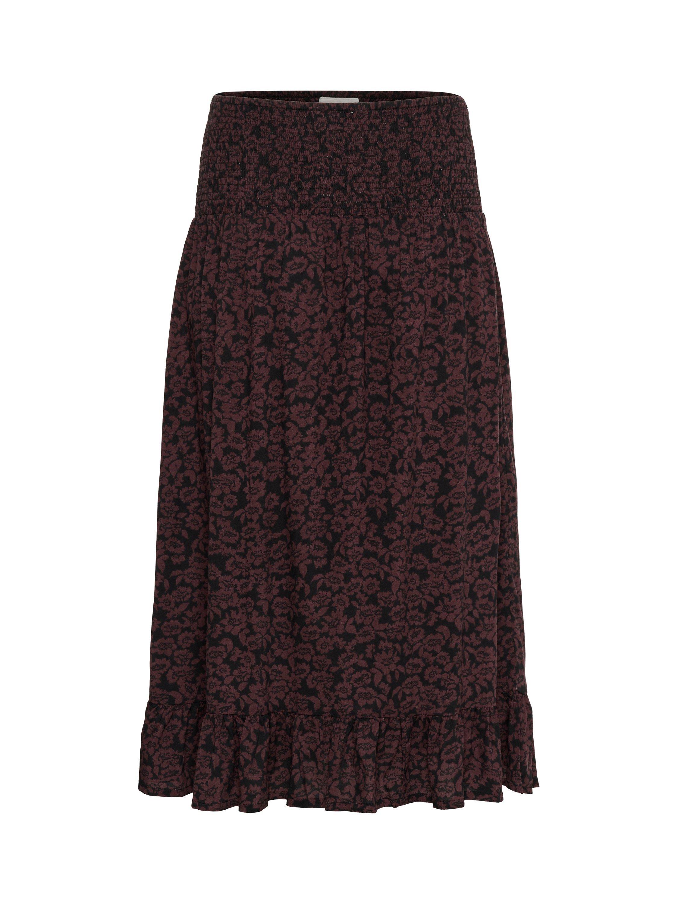 Product image 6 of 6, which shows KAFFE KCbella Floral Patterned Tiered A-Line Midi Skirt, Multi, S