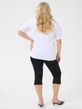 KAFFE Curve KCviva Round Neck Cotton Graphic T-Shirt