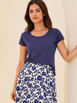 Aspiga Scoop Neck T-Shirt, Navy, Navy