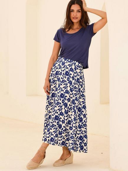 Aspiga Scoop Neck T-Shirt, Navy - view 2, Navy