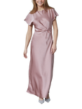 Sisters Point Gista Gathered Detail Midi Dress, Mid Pink