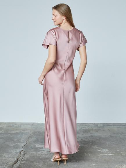 Sisters Point Gista Gathered Detail Midi Dress, Mid Pink - view 2, Mid Pink