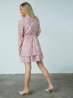 Sisters Point Gresla Floral Smock Mini Dress, Pink/Multi - view 2, Pink/Multi