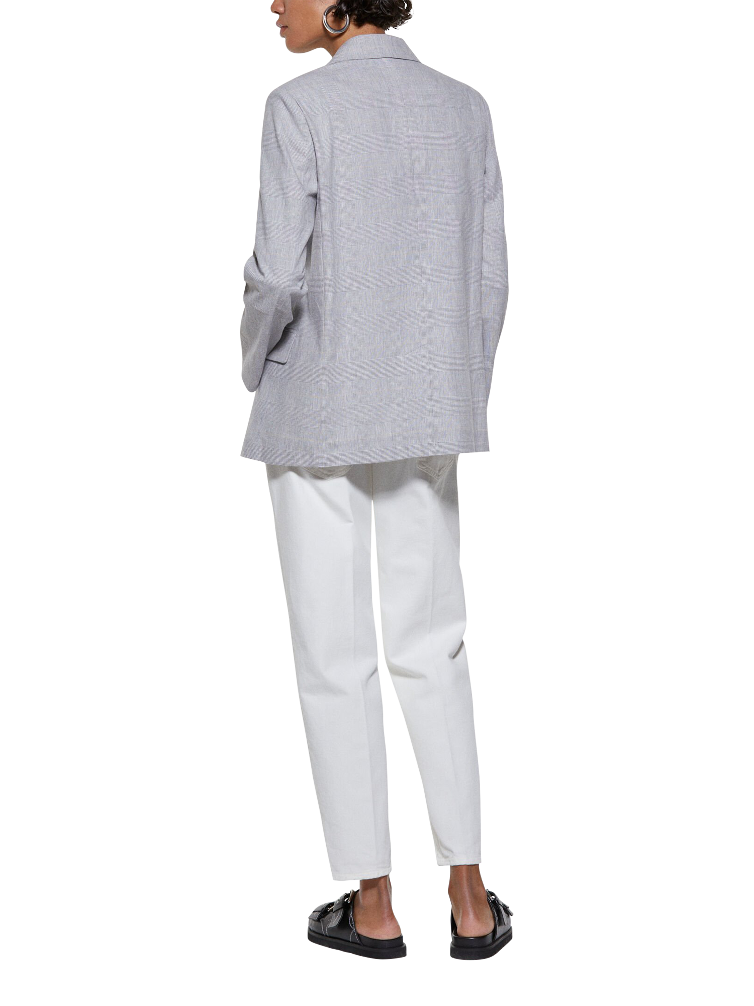 Product image 2 of 6, which shows SISLEY Mid Rise Mom Jeans, White, 26R