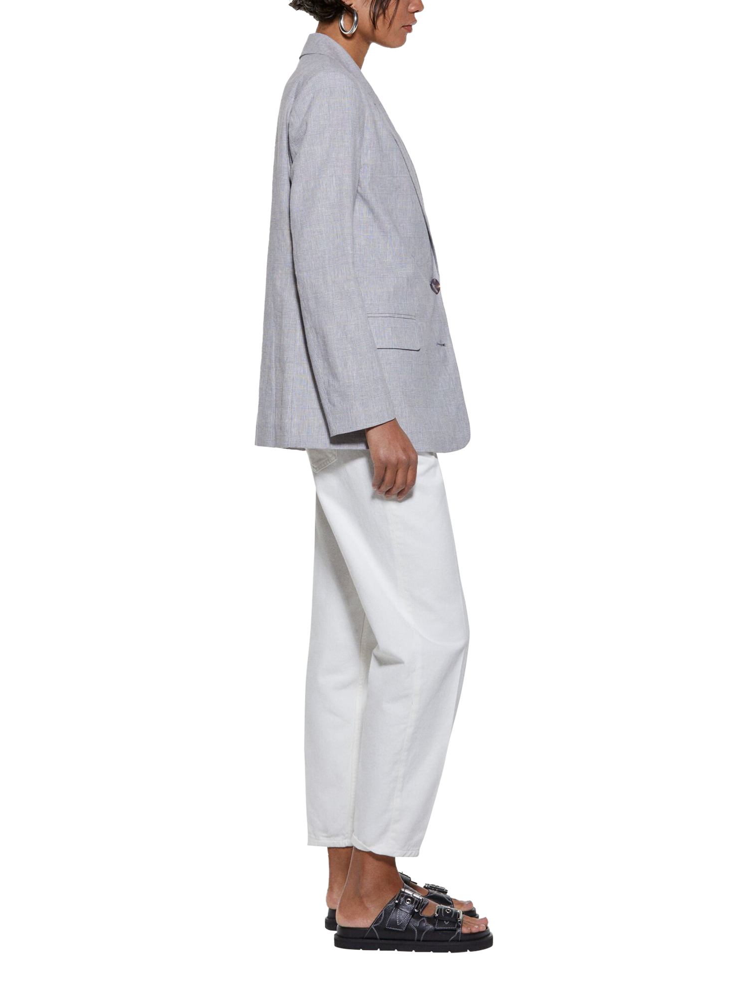 Product image 4 of 6, which shows SISLEY Mid Rise Mom Jeans, White, 26R