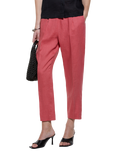 SISLEY Linen Ankle Grazer Trousers, Mid Pink