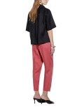 SISLEY Linen Ankle Grazer Trousers, Mid Pink