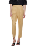 SISLEY Pleat Ankle Grazer Pure Linen Trousers