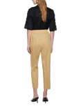 SISLEY Pleat Ankle Grazer Pure Linen Trousers