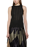 SISLEY Rib Knit Tank Top, Black