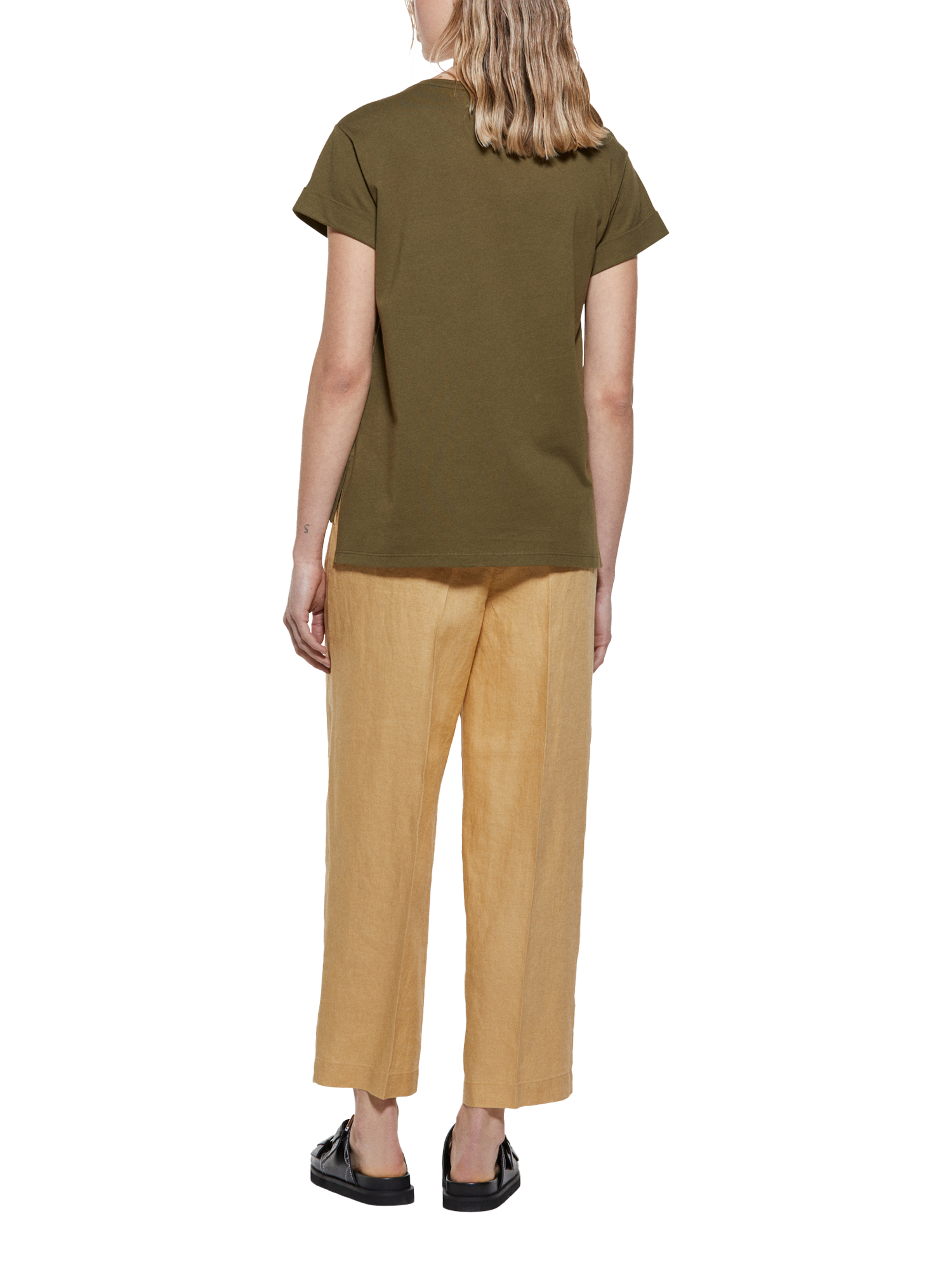 Product image 2 of 5, which shows SISLEY Patch Pocket T-Shirt, Green, M
