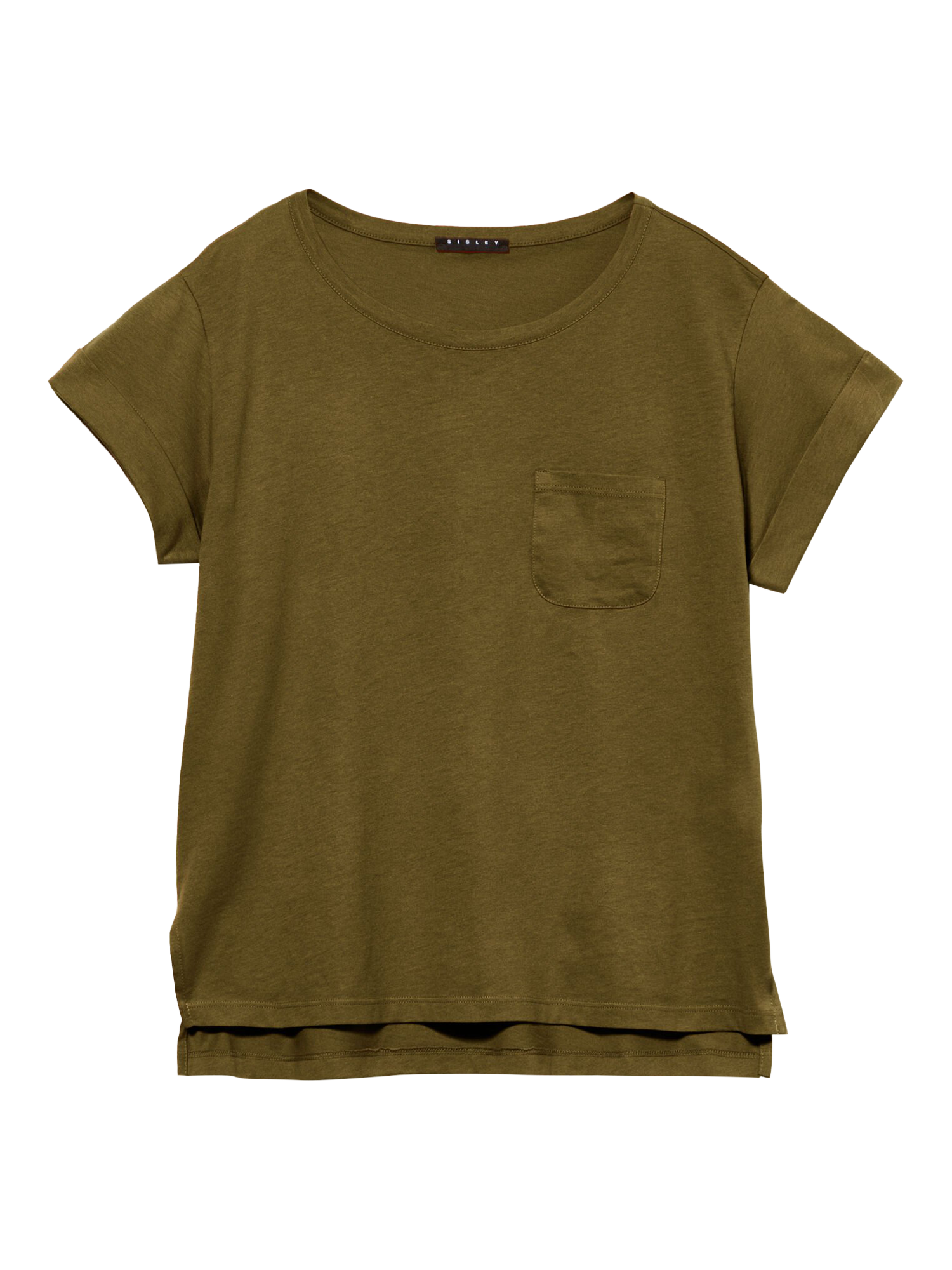 Product image 5 of 5, which shows SISLEY Patch Pocket T-Shirt, Green, M