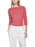 SISLEY Boat Neck Jersey Top