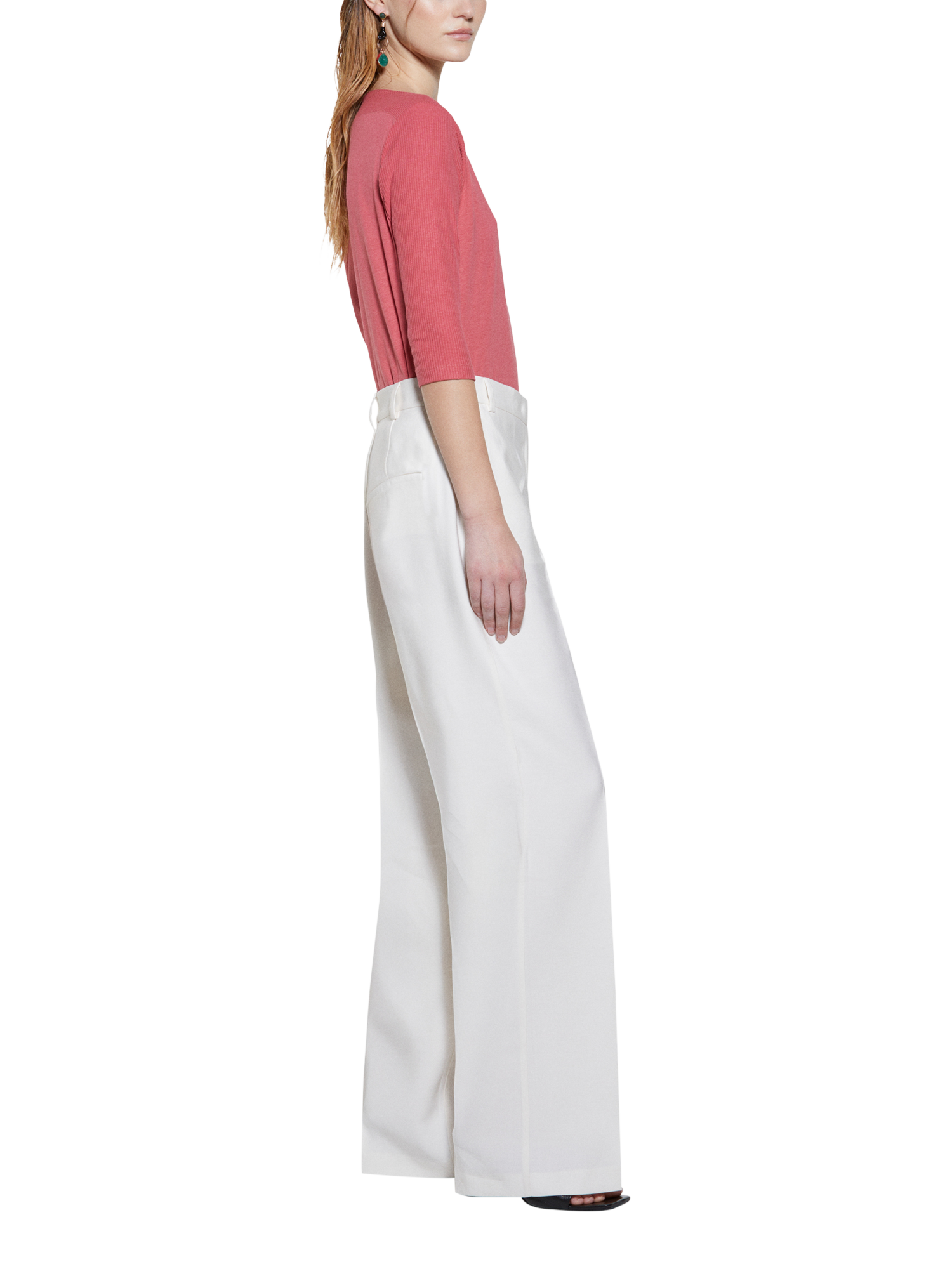 Product image 4 of 5, which shows SISLEY Boat Neck Jersey Top, Red, XS