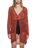 SISLEY Textured Longline Cardigan, Beige