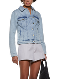 SISLEY Collared Denim Jacket, Blue