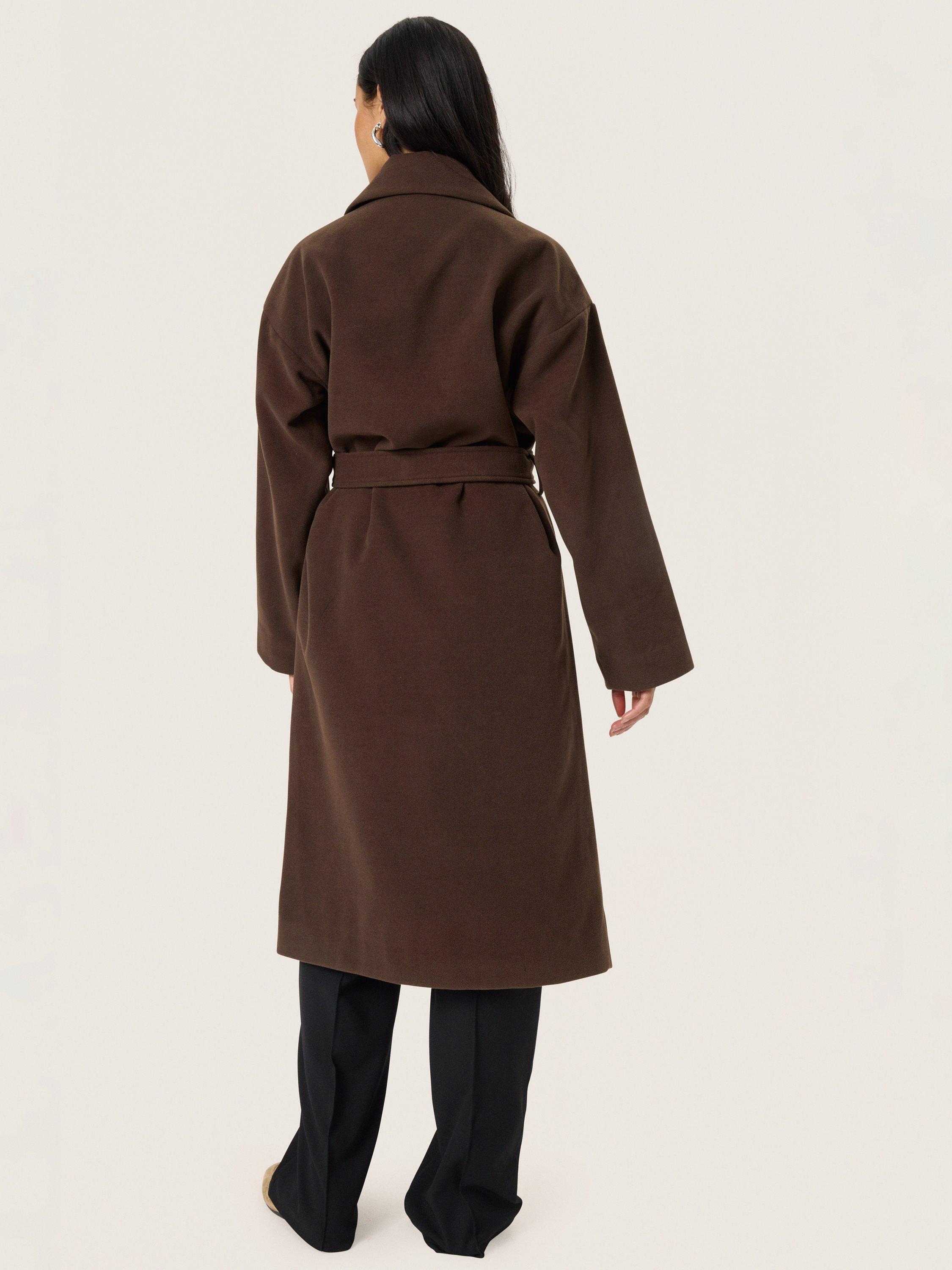 Product image 2 of 6, which shows Soaked In Luxury Rubie Belted Coat, Mid Brown, XS