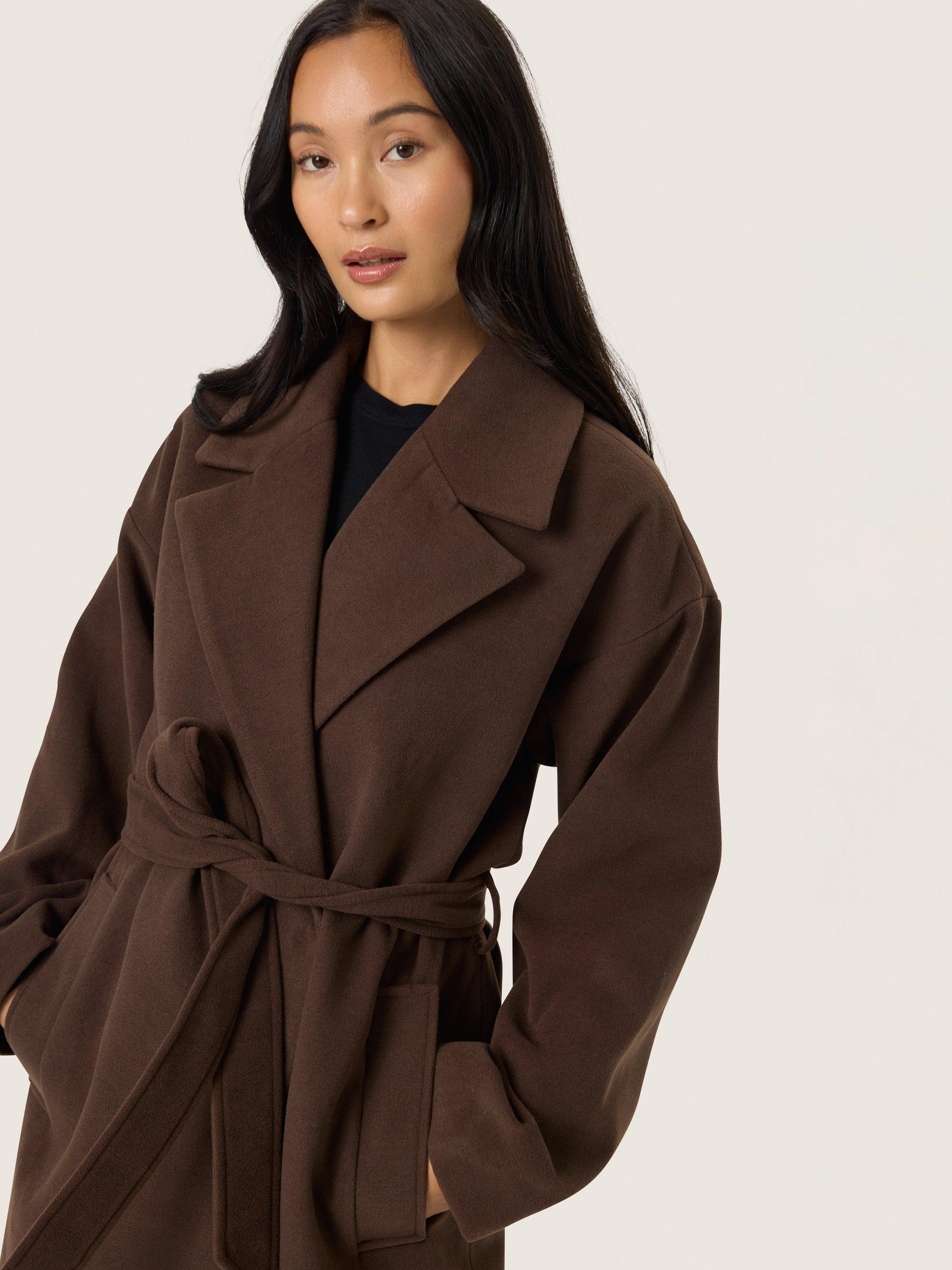 Product image 4 of 6, which shows Soaked In Luxury Rubie Belted Coat, Mid Brown, XS