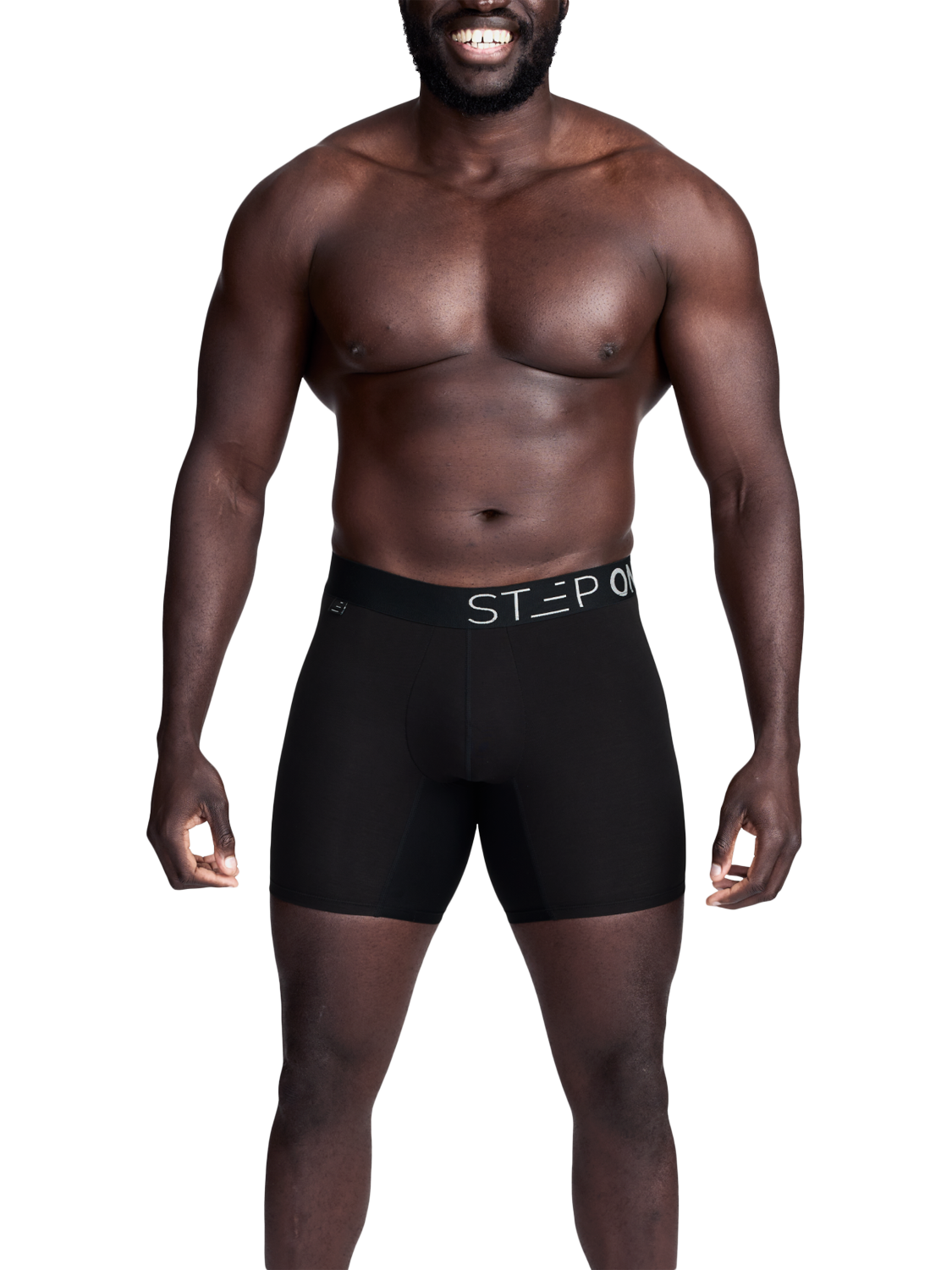 Product image 2 of 4, which shows Step One Bamboo Boxer Briefs, Pack of 3, Multi/White, S