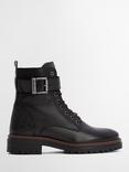 Barbour Heidi Leather Commando Boots, Black