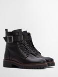 Barbour Heidi Leather Commando Boots, Black