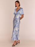 Rewritten Ellis Lily Print Satin Dress
