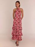 Rewritten Jamie Fan Print Maxi Dress