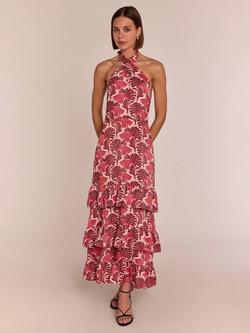 Rewritten Jamie Fan Print Maxi Dress - view 2, Pink