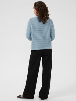 KAFFE Dolly Roll Neck Jumper, Mid Blue - view 2, Mid Blue