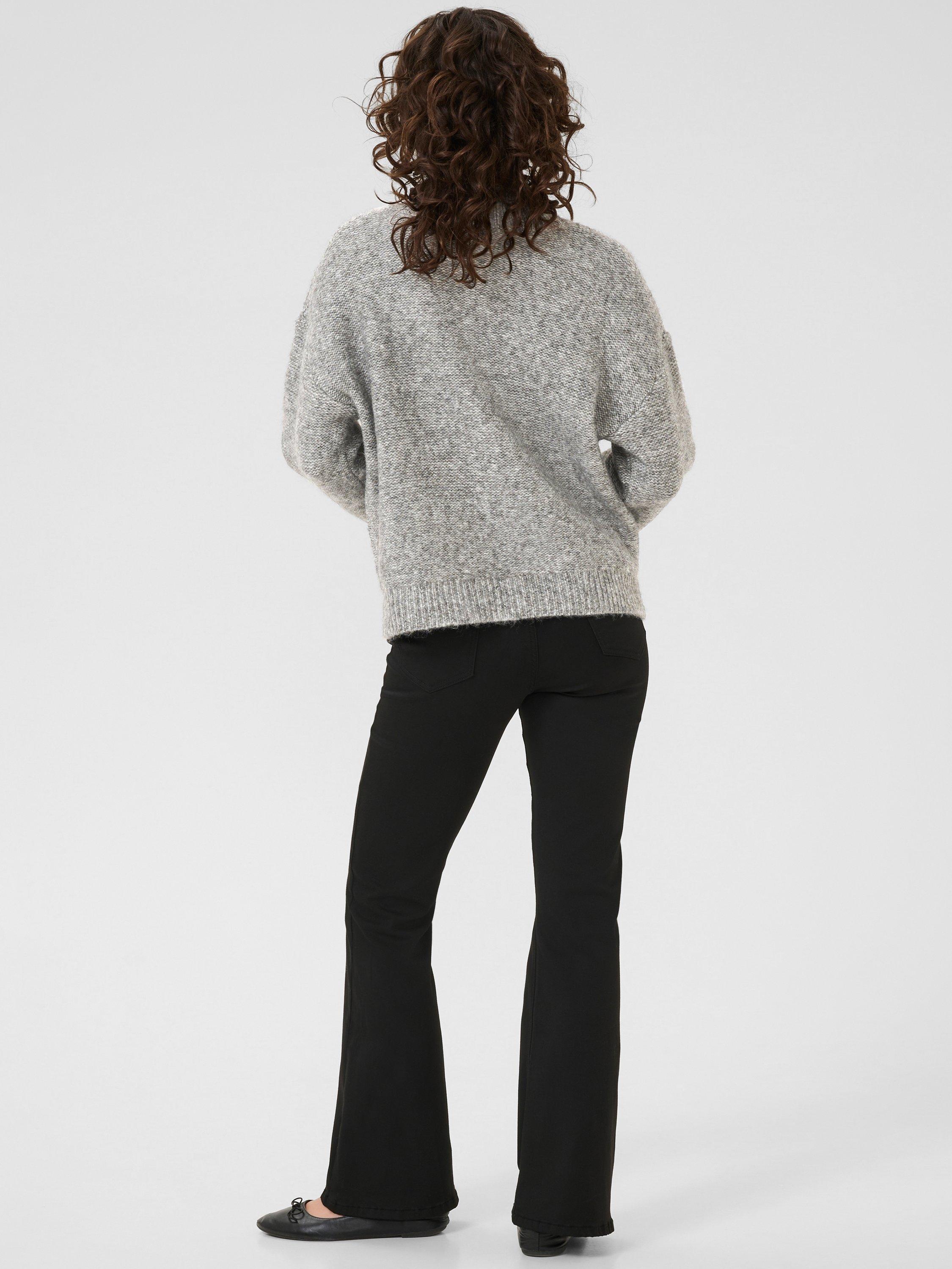Product image 2 of 6, which shows KAFFE Labis Funnel Neck Jumper, Mid Grey, XS