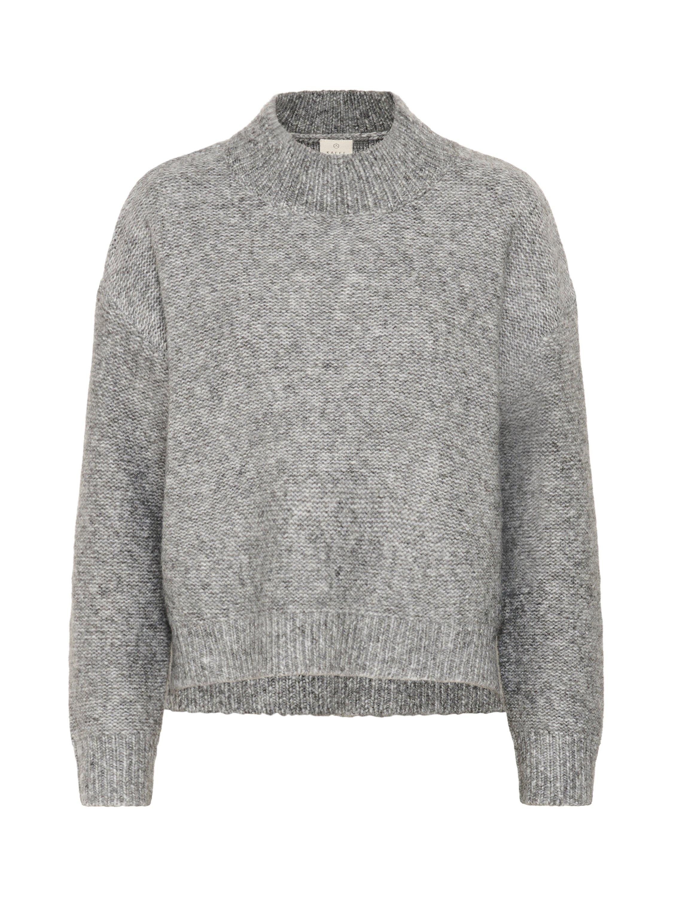 Product image 5 of 6, which shows KAFFE Labis Funnel Neck Jumper, Mid Grey, XS