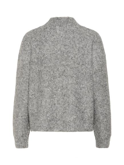 KAFFE Labis Funnel Neck Jumper, Mid Grey, Grey