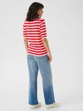 KAFFE Lizza Stripe Knit Jumper, Pink/Multi