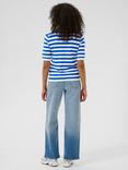 KAFFE Lizza Stripe Knit Jumper, Blue/Multi