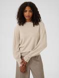 KAFFE KAlizza Viscose Blend Jumper, Mid Grey