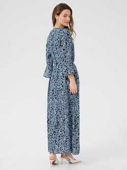 KAFFE Amanda Floral Maxi Dress, Blue/Multi - view 2, Blue/Multi