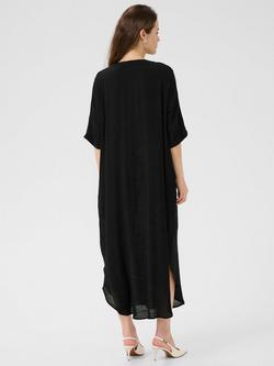 KAFFE Anja V-Neck Midi Dress, Black - view 2, Black