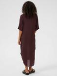 KAFFE Anja V-Neck Midi Dress, Mid Red