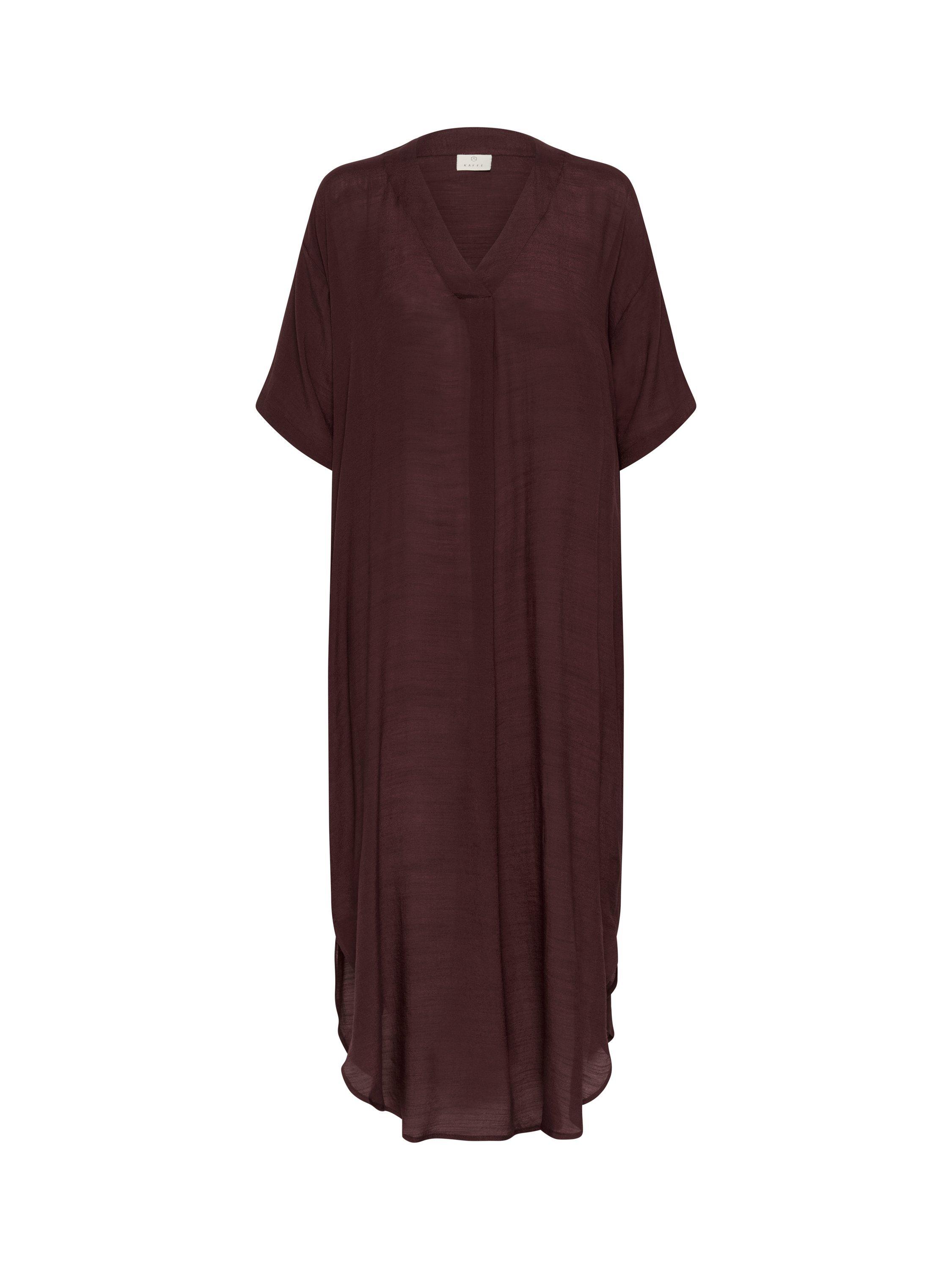 Product image 4 of 5, which shows KAFFE Anja V-Neck Midi Dress, Mid Red, 10