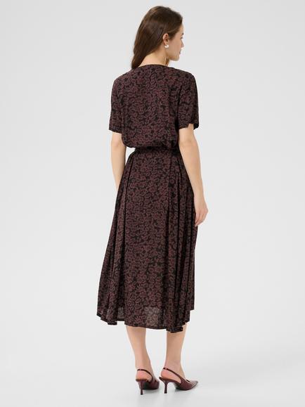KAFFE Beathe Floral Midi Dress, Multi - view 2, Multi