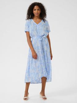 KAFFE Windsurfer Paisley Midi Dress, Blue/Multi, Blue/Multi