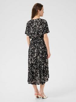 KAFFE Beathe Graphic Midi Dress, Black/Multi - view 2, Black/Multi