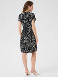 KAFFE Beathe Abstract Short Sleeve Dress, Black/Multi